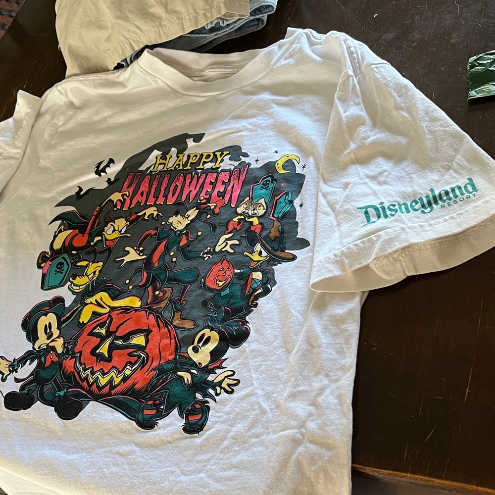 Disney Resort White and Black Halloween Tee